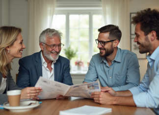 Parents du marié : lune de miel, qui paye ? Astuces et traditions à connaître Le marié avec ses parents discutant du mariage à la cuisine