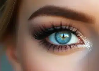 Révélez l’éclat de vos iris avec ce maquillage pour yeux bleus de mariage